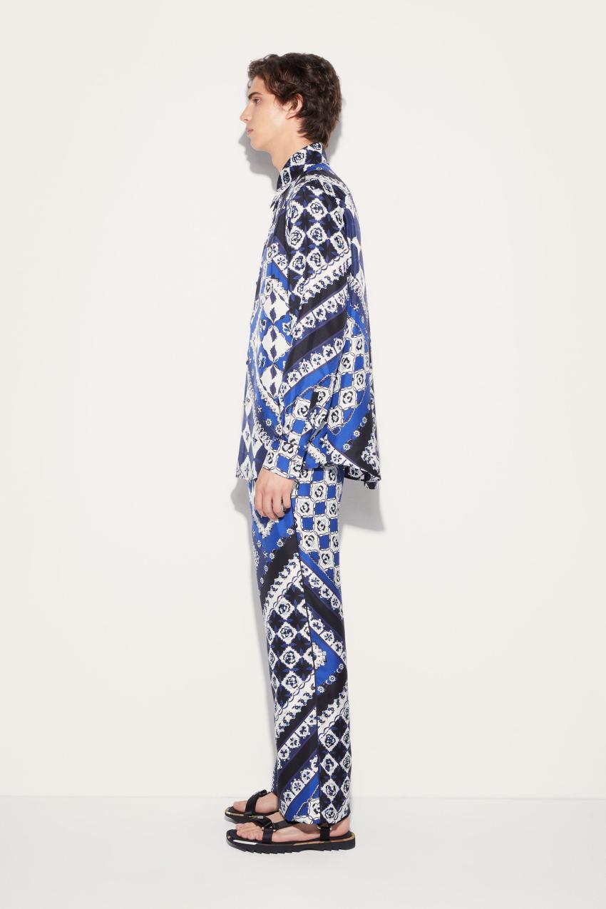 PUCCI Festa-Print Silk-Twill Shirt | Men Ready To Wear