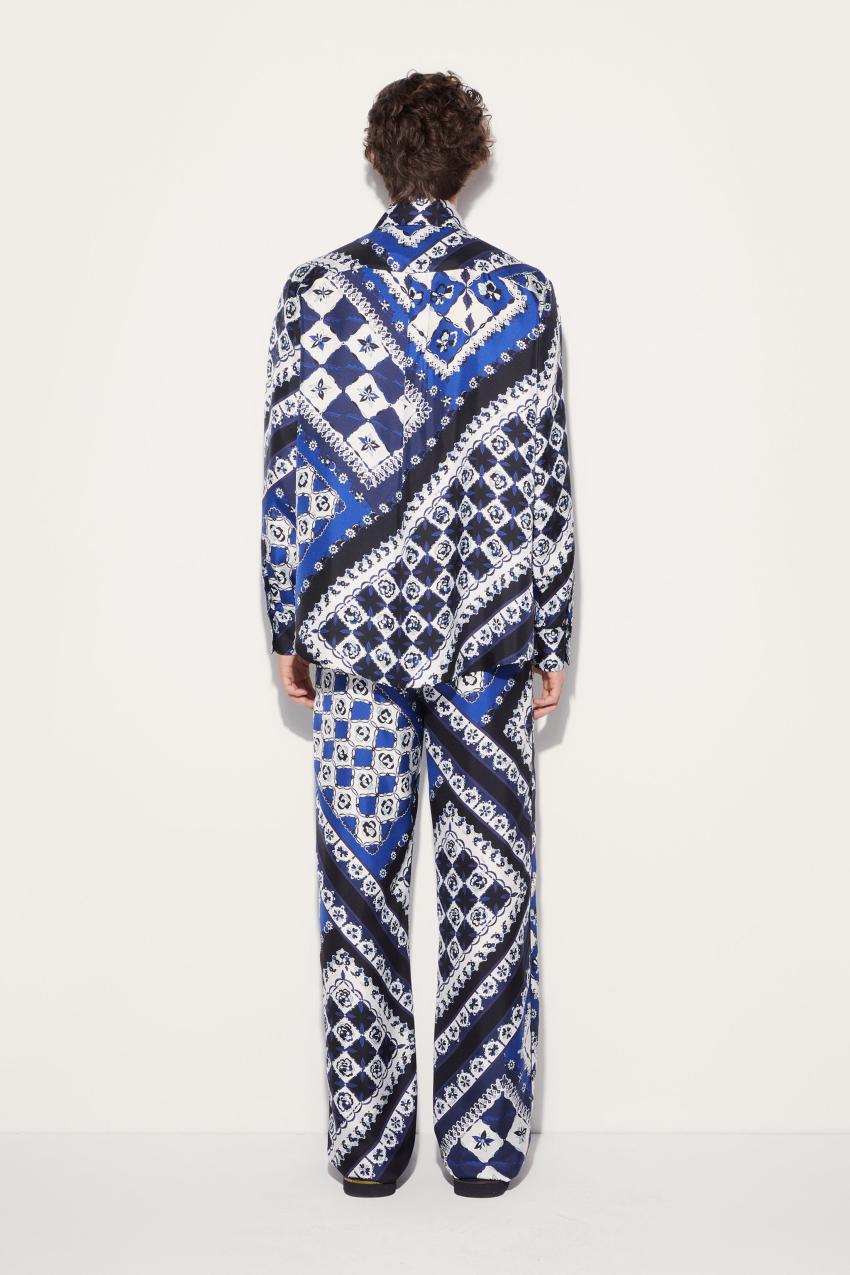 PUCCI Festa-Print Silk-Twill Shirt | Men Ready To Wear