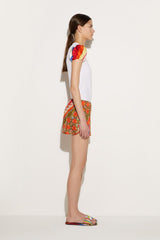 PUCCI Festa-Print Silk-Twill Shorts | Women Pants And Shorts