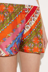 PUCCI Festa-Print Silk-Twill Shorts | Women Pants And Shorts