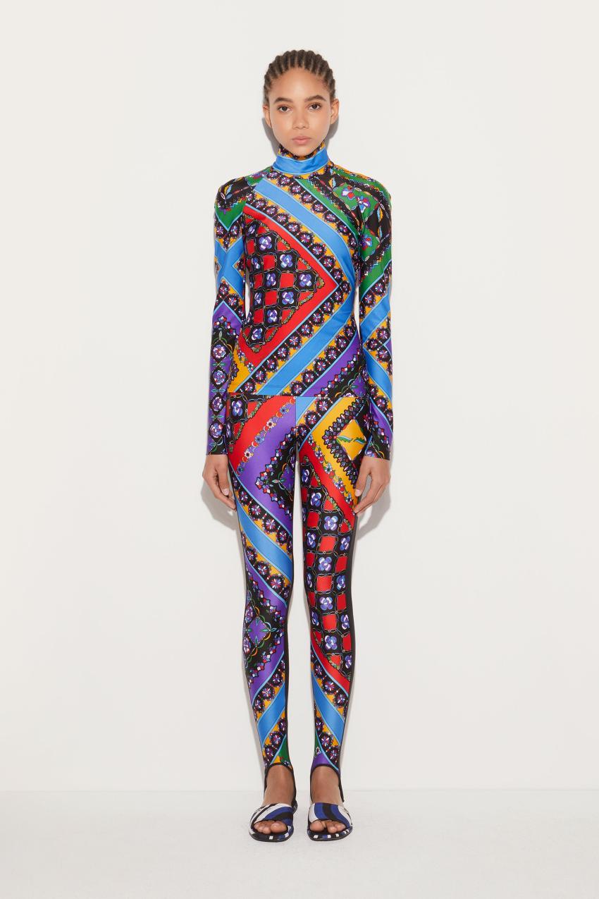 PUCCI Festa-Print Stirrup Leggings | Women Pants And Shorts