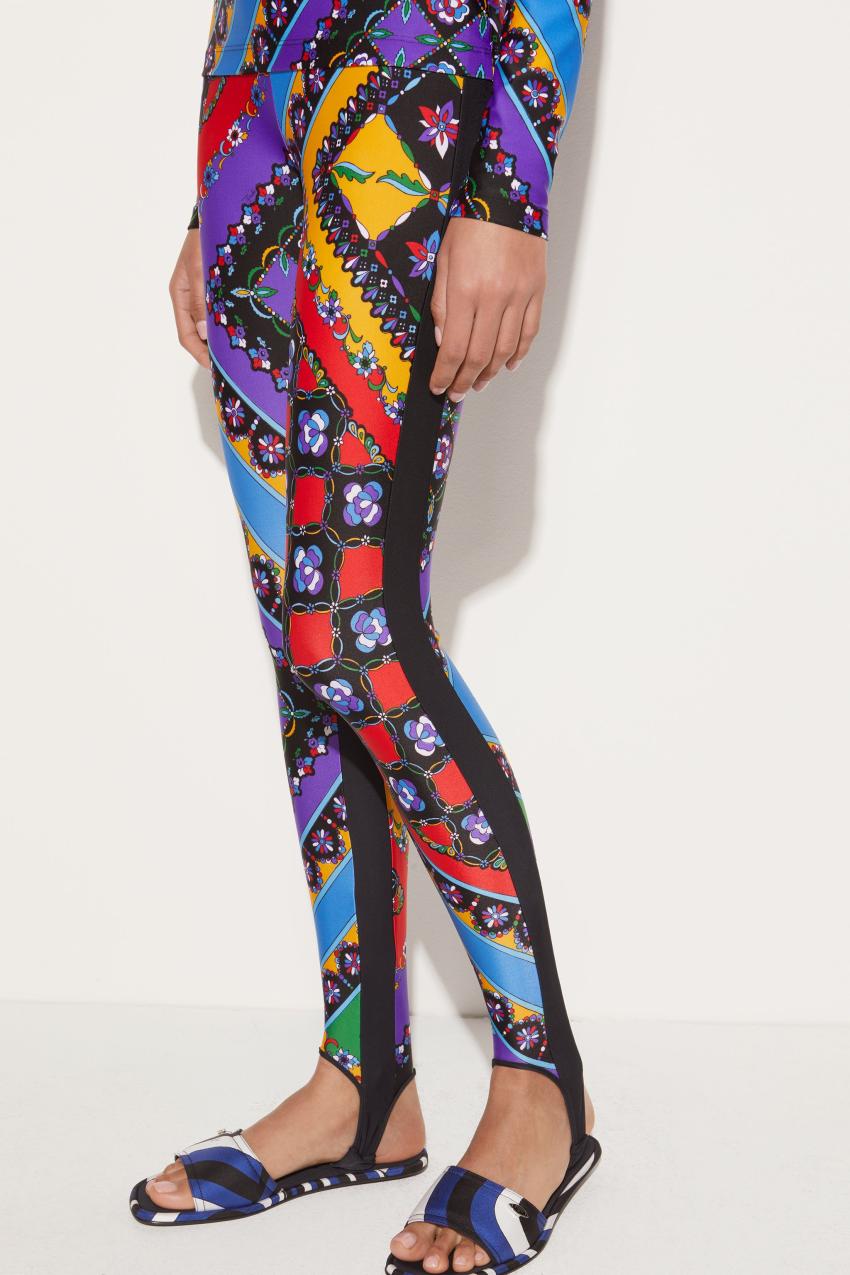 PUCCI Festa-Print Stirrup Leggings | Women Pants And Shorts