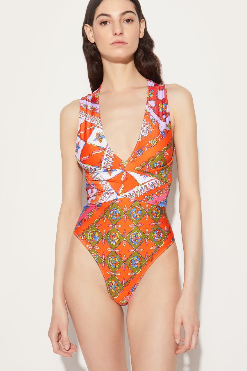 PUCCI Festa-Print Swimsuit | Women Swimsuits