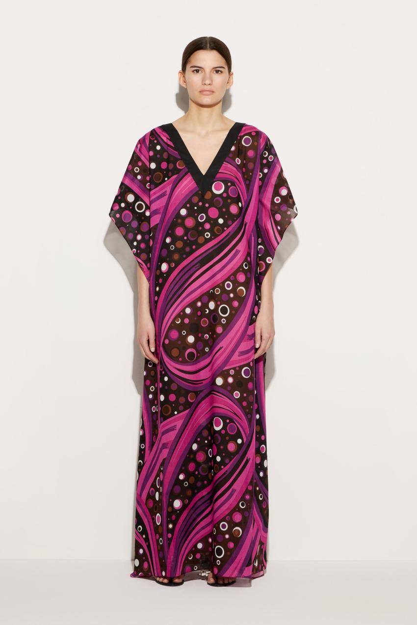 PUCCI Fontane-Print Belted Cotton Kaftan | Women Kaftans
