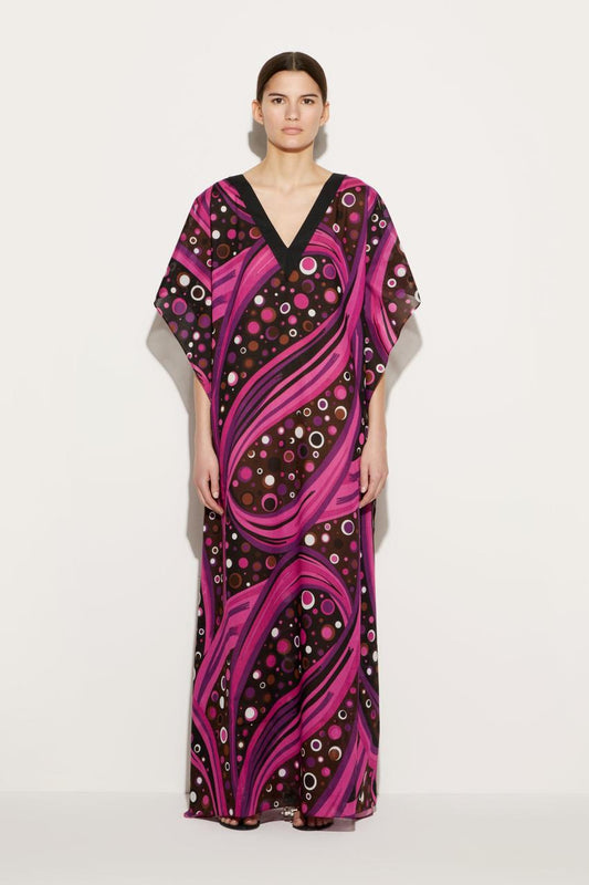 PUCCI Fontane-Print Belted Cotton Kaftan | Women Kaftans