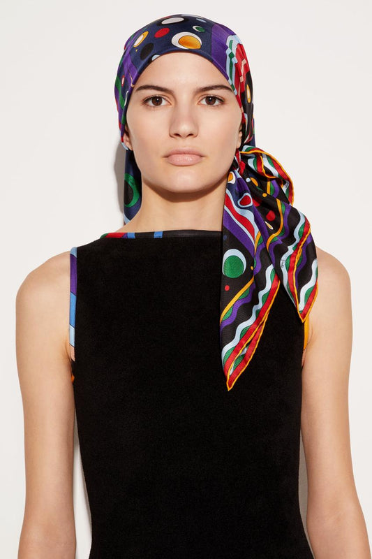 PUCCI Fontane-Print Large Silk-Twill Carré | Women Silks