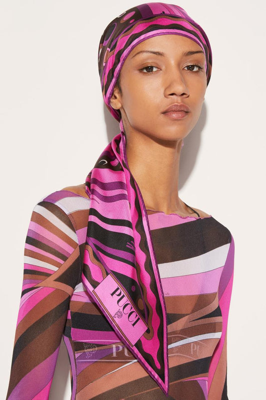 PUCCI Fontane-Print Silk-Twill Scarf | Women Silks