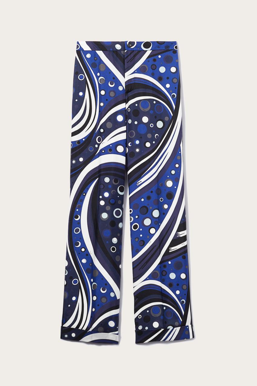 PUCCI Fontane-Print Silk-Twill Trousers | Women Pants And Shorts