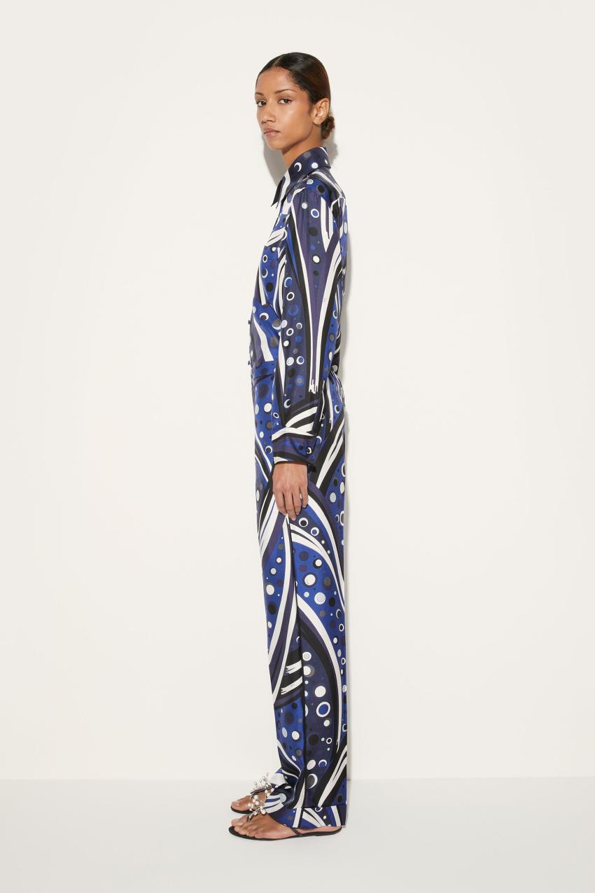 PUCCI Fontane-Print Silk-Twill Trousers | Women Pants And Shorts