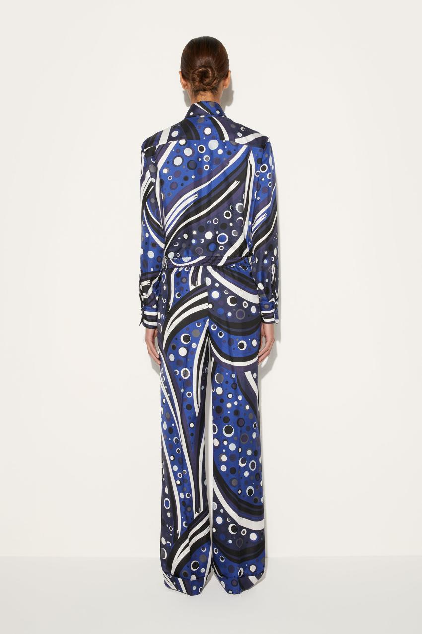 PUCCI Fontane-Print Silk-Twill Trousers | Women Pants And Shorts