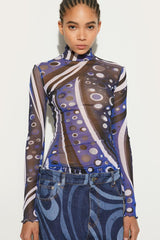PUCCI Fontane-Print Top | Women Tops And Shirts