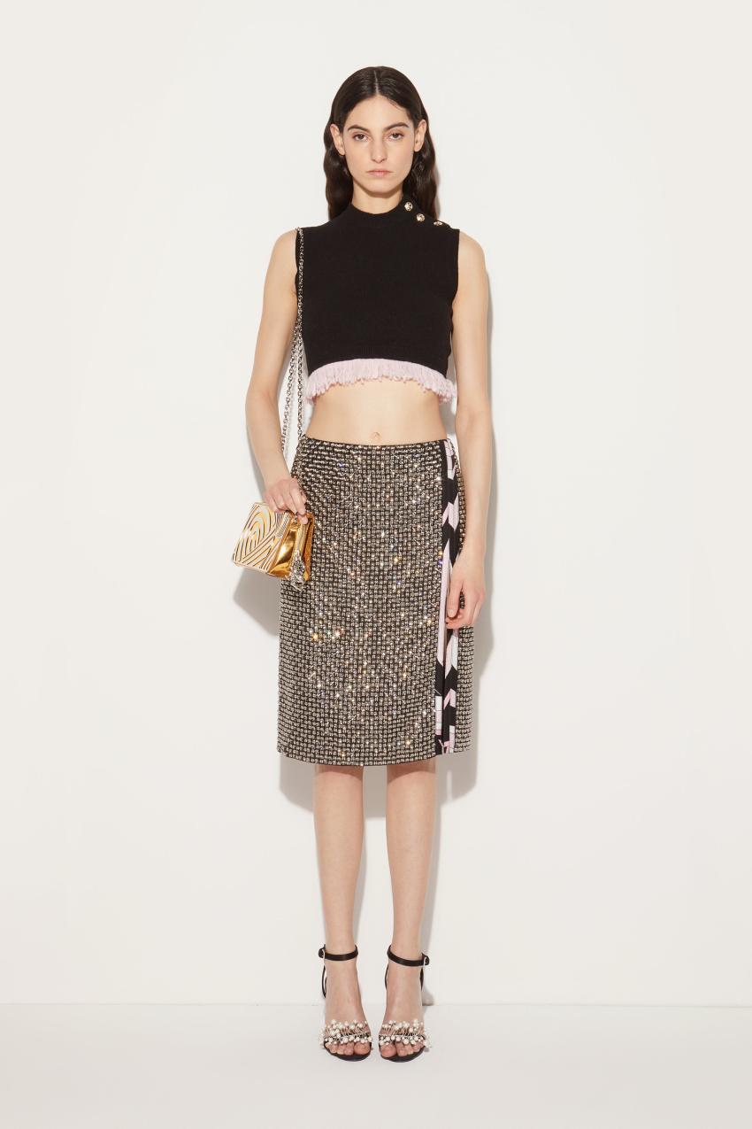 PUCCI Fringed Crop Top | Women Knitwear