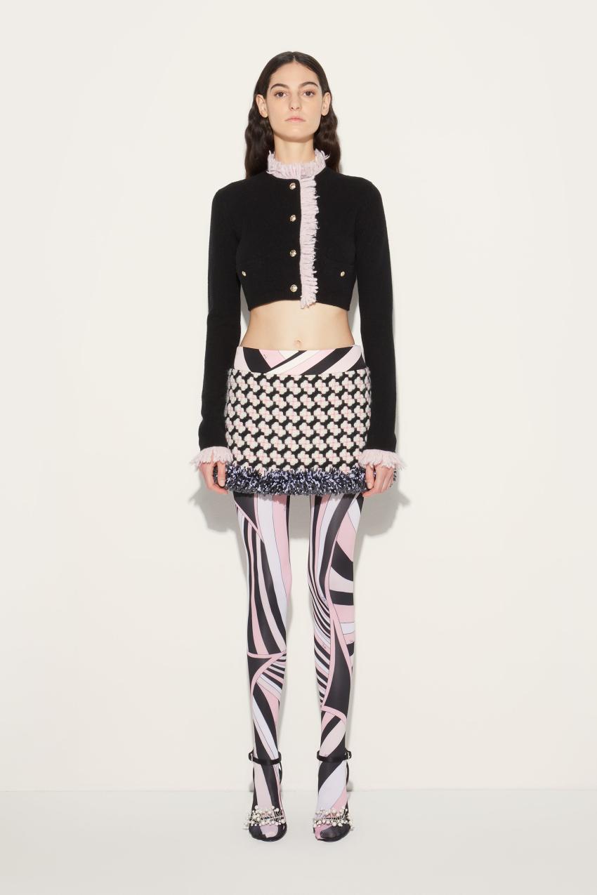 PUCCI Fringed Cropped Cardigan | Women Knitwear