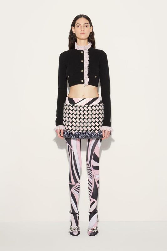 PUCCI Fringed Cropped Cardigan | Women Knitwear