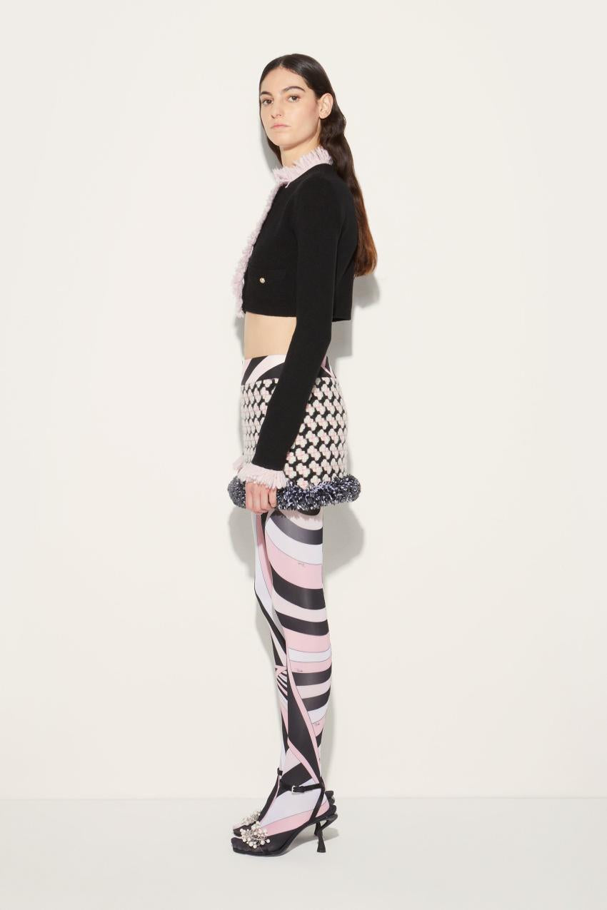 PUCCI Fringed Cropped Cardigan | Women Knitwear