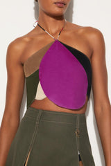 PUCCI Goccia Suede Top | Women Tops And Shirts