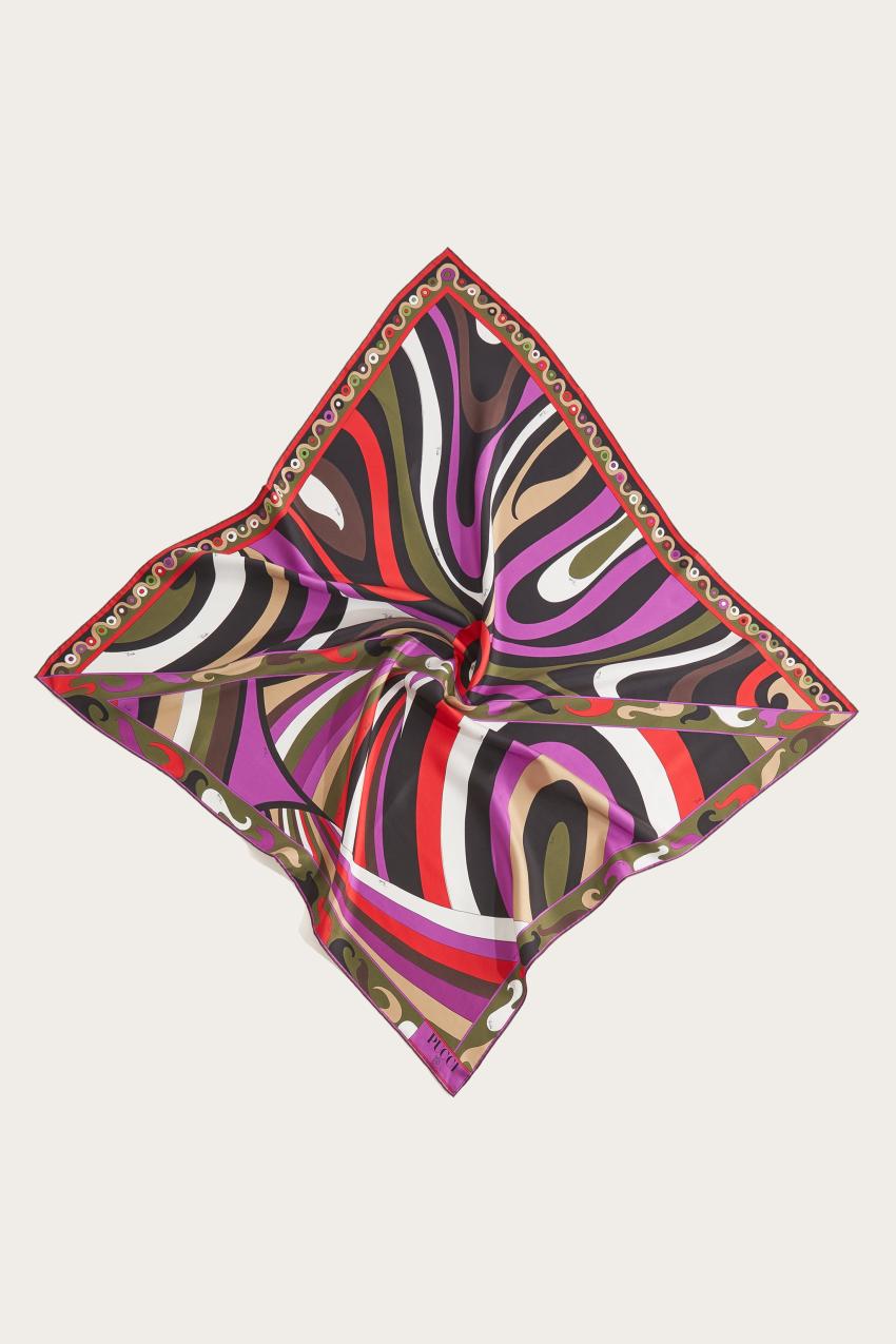 PUCCI Iride And Marmo-Print Large Silk-Twill Carré | Women Silks