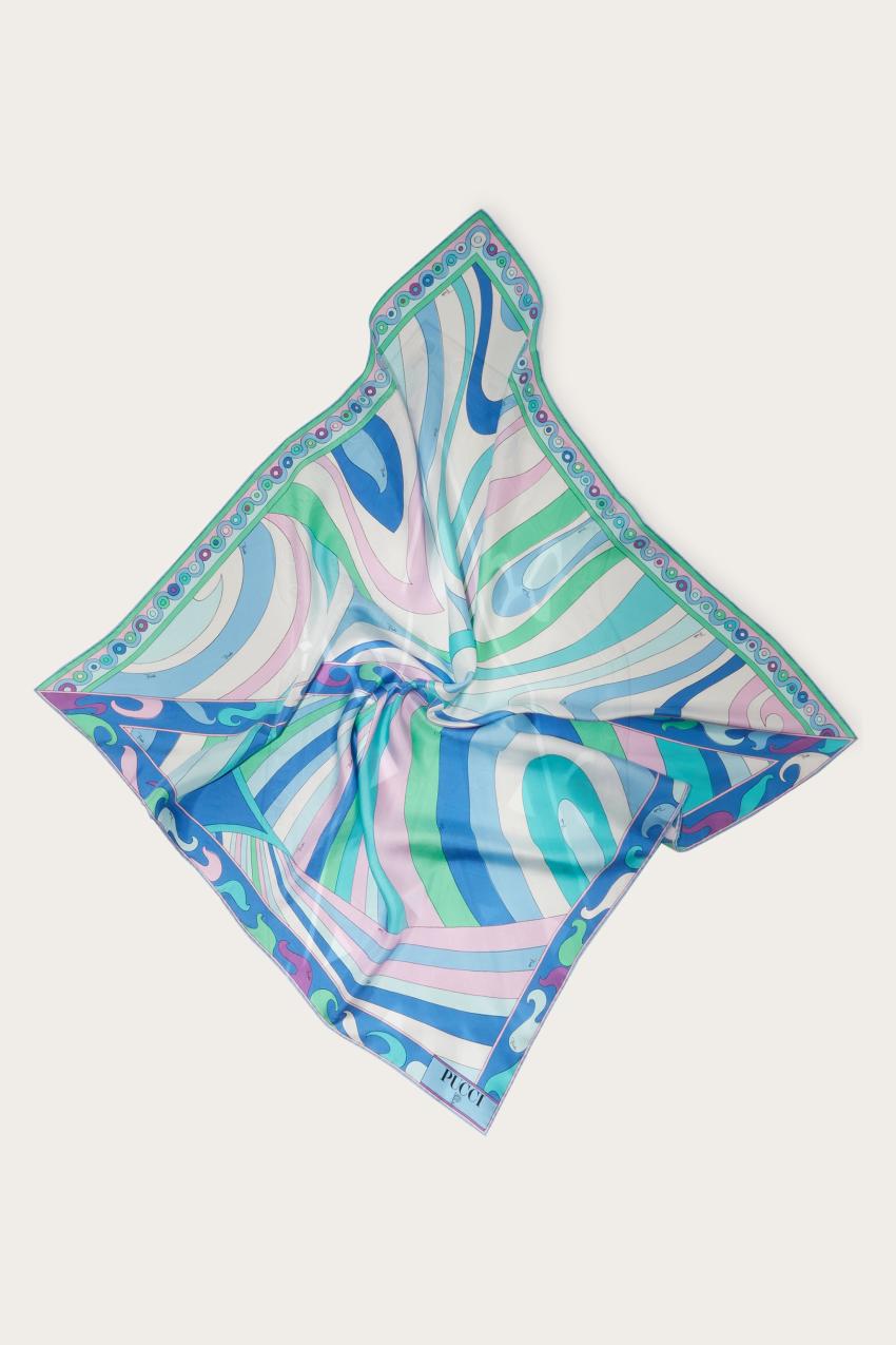 PUCCI Iride And Marmo-Print Large Silk-Twill Carré | Women Silks