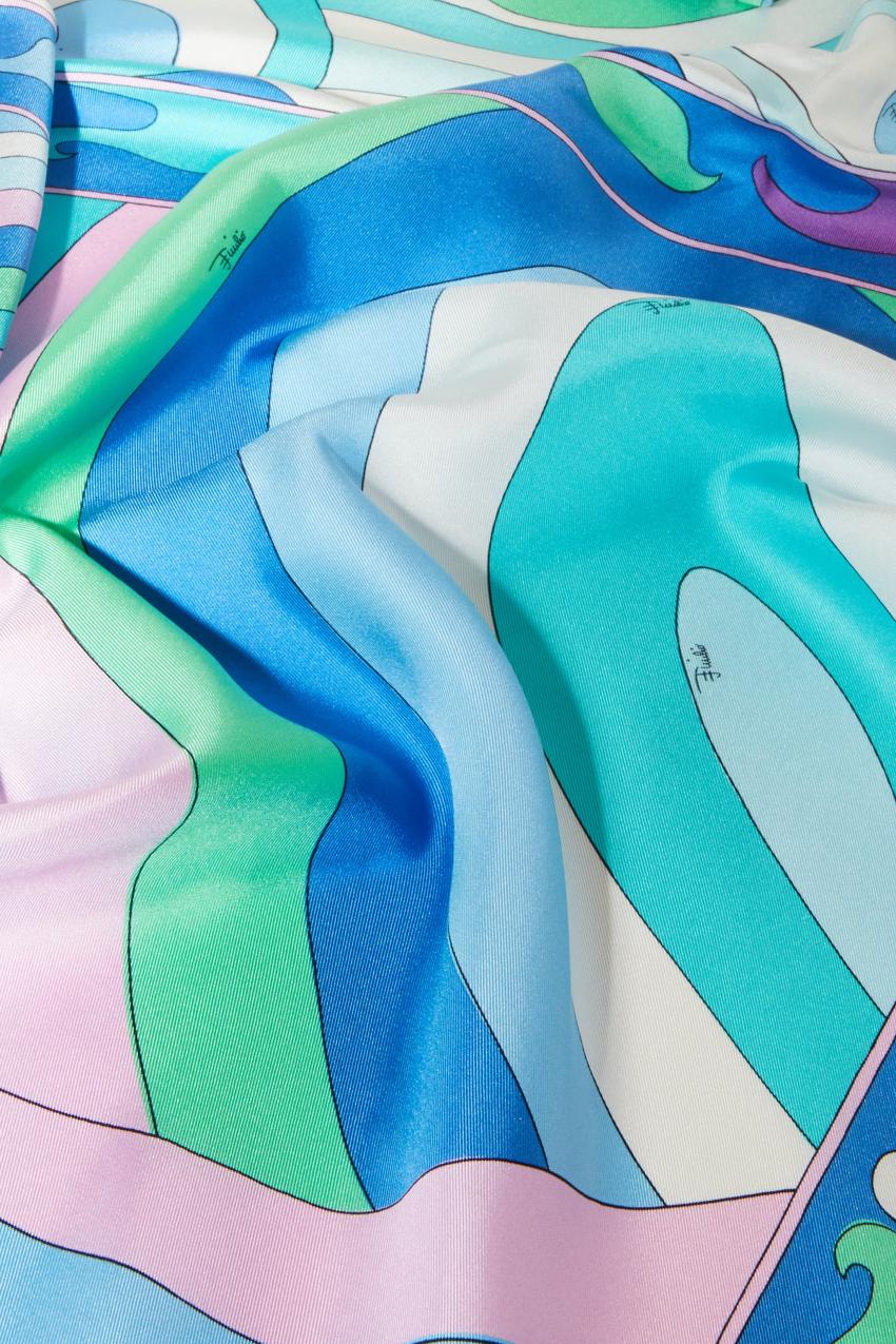 PUCCI Iride And Marmo-Print Large Silk-Twill Carré | Women Silks