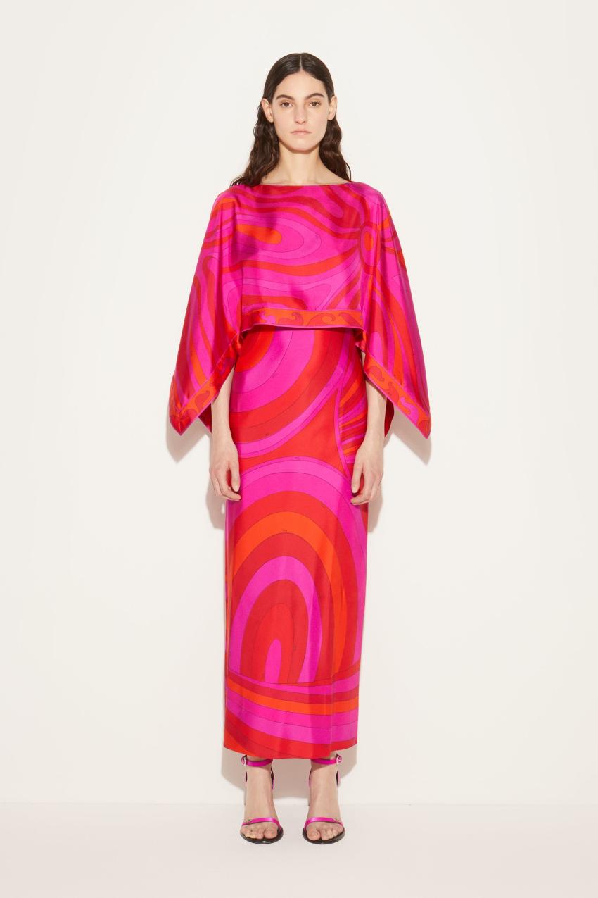 PUCCI Iride And Marmo-Print Silk-Twill Dress | Women Dresses