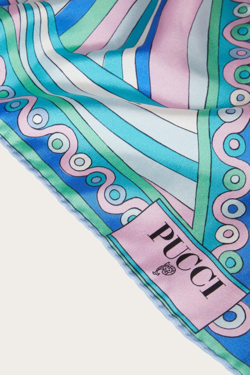 PUCCI Iride And Onde-Print Large Silk-Twill Scarf | Women Silks