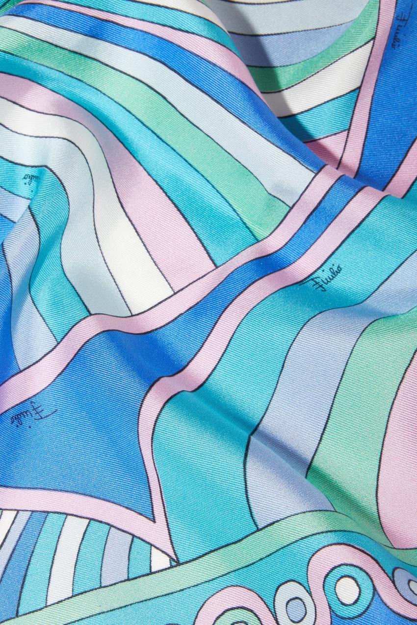 PUCCI Iride And Onde-Print Large Silk-Twill Scarf | Women Silks