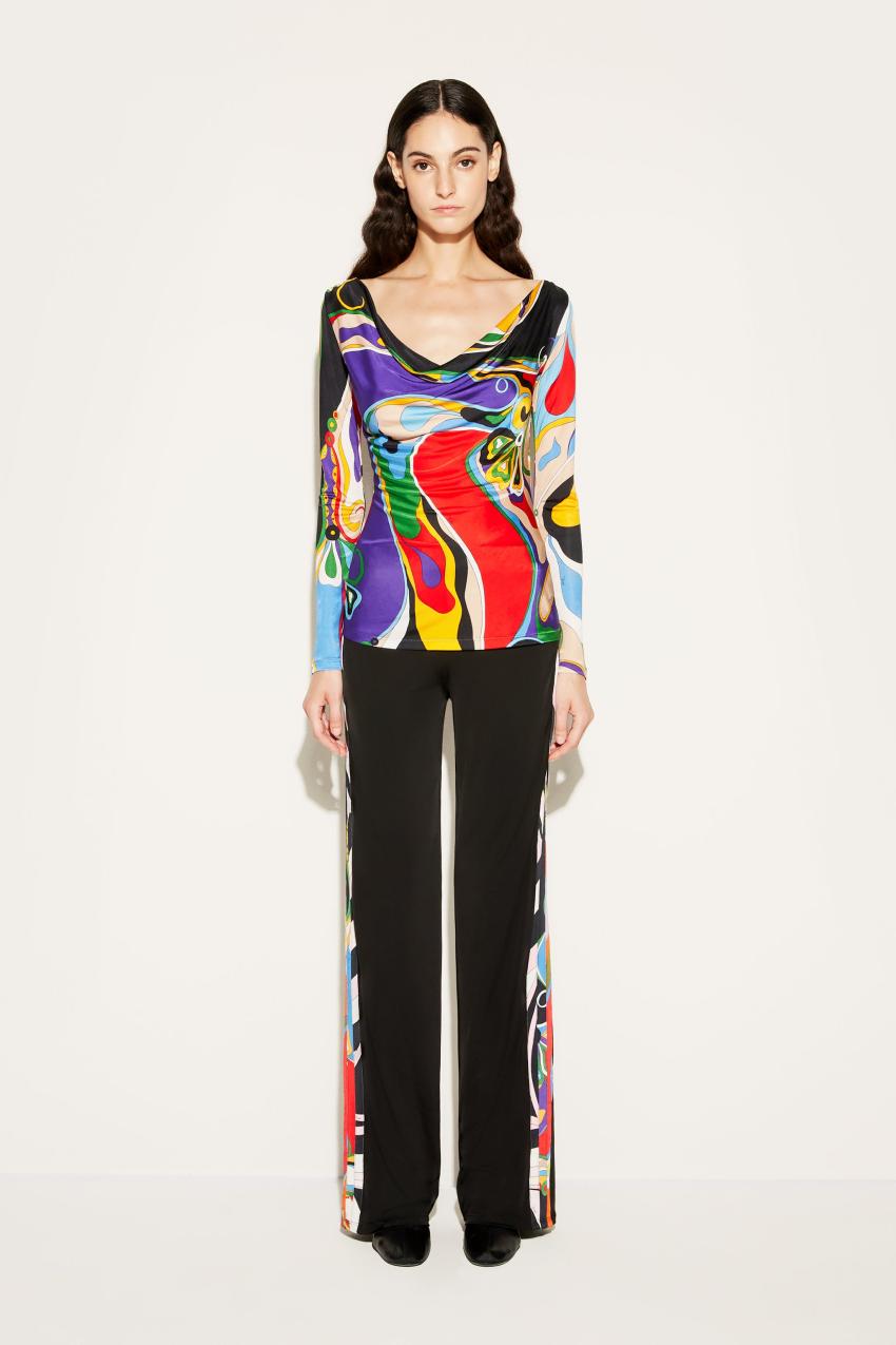 PUCCI Iride And Orchidee-Print Trousers | Women Pants And Shorts