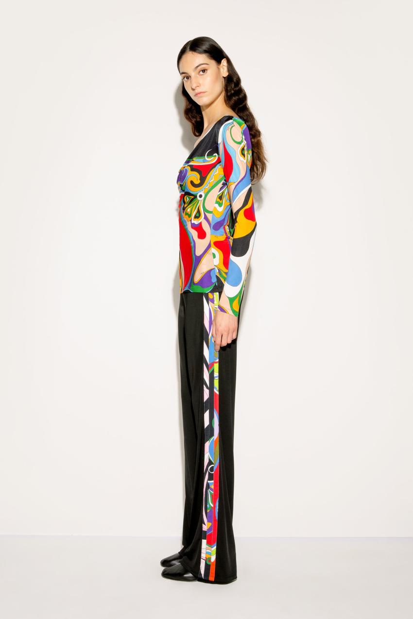 PUCCI Iride And Orchidee-Print Trousers | Women Pants And Shorts