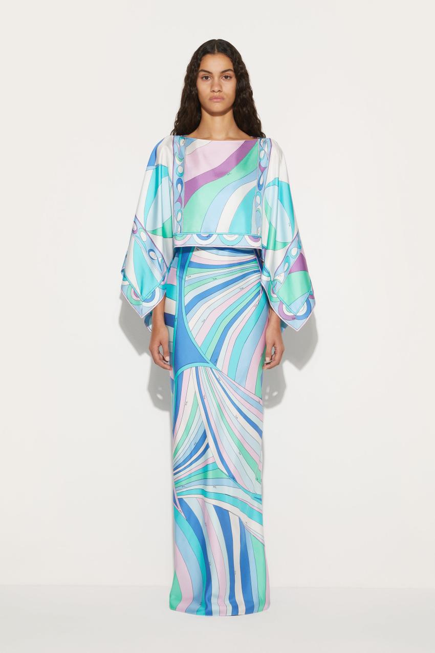 PUCCI Iride And Pesci-Print Silk-Twill Dress | Women Dresses