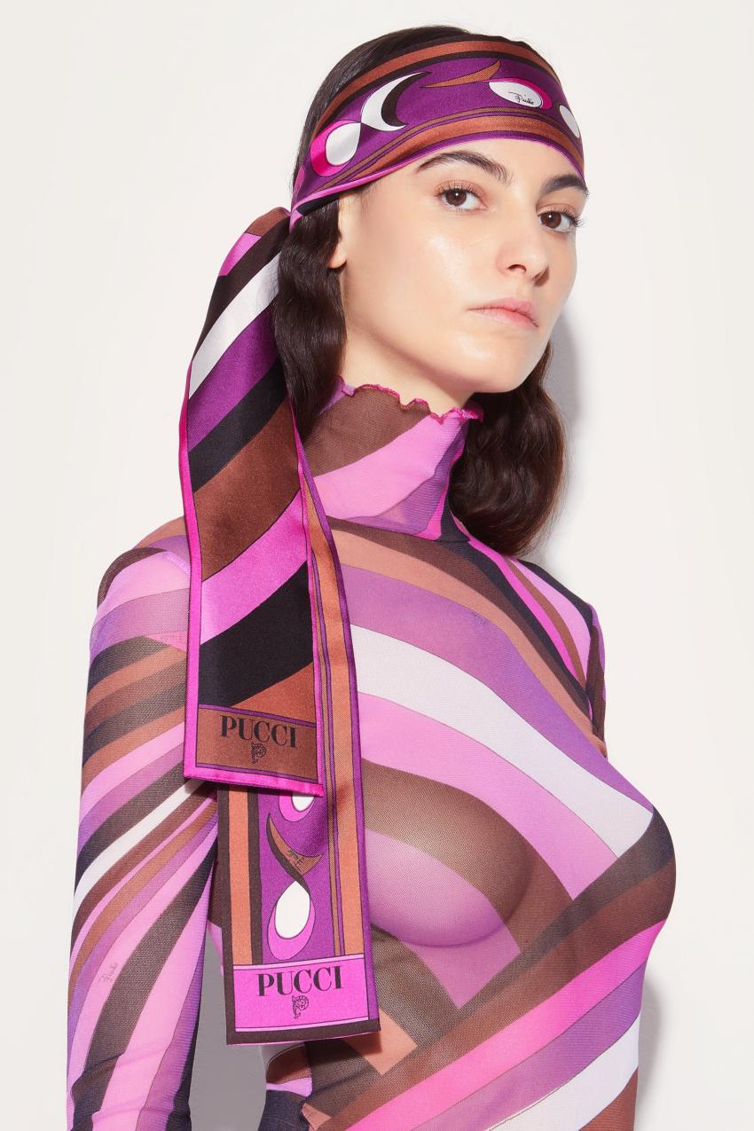 PUCCI Iride And Pesci-Print Silk-Twill Scarf | Women Silks