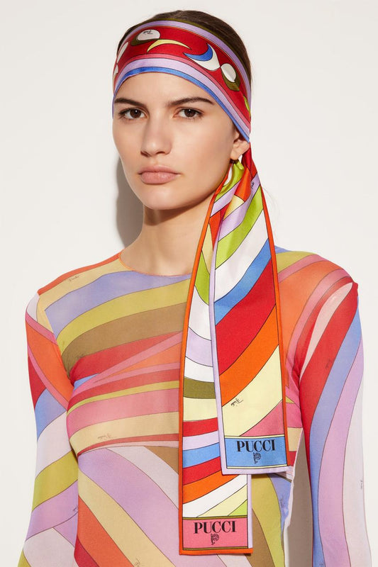 PUCCI Iride And Pesci-Print Silk-Twill Scarf | Women Silks