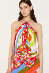 PUCCI Iride And Pesci-Print Silk-Twill Top | Women Tops And Shirts