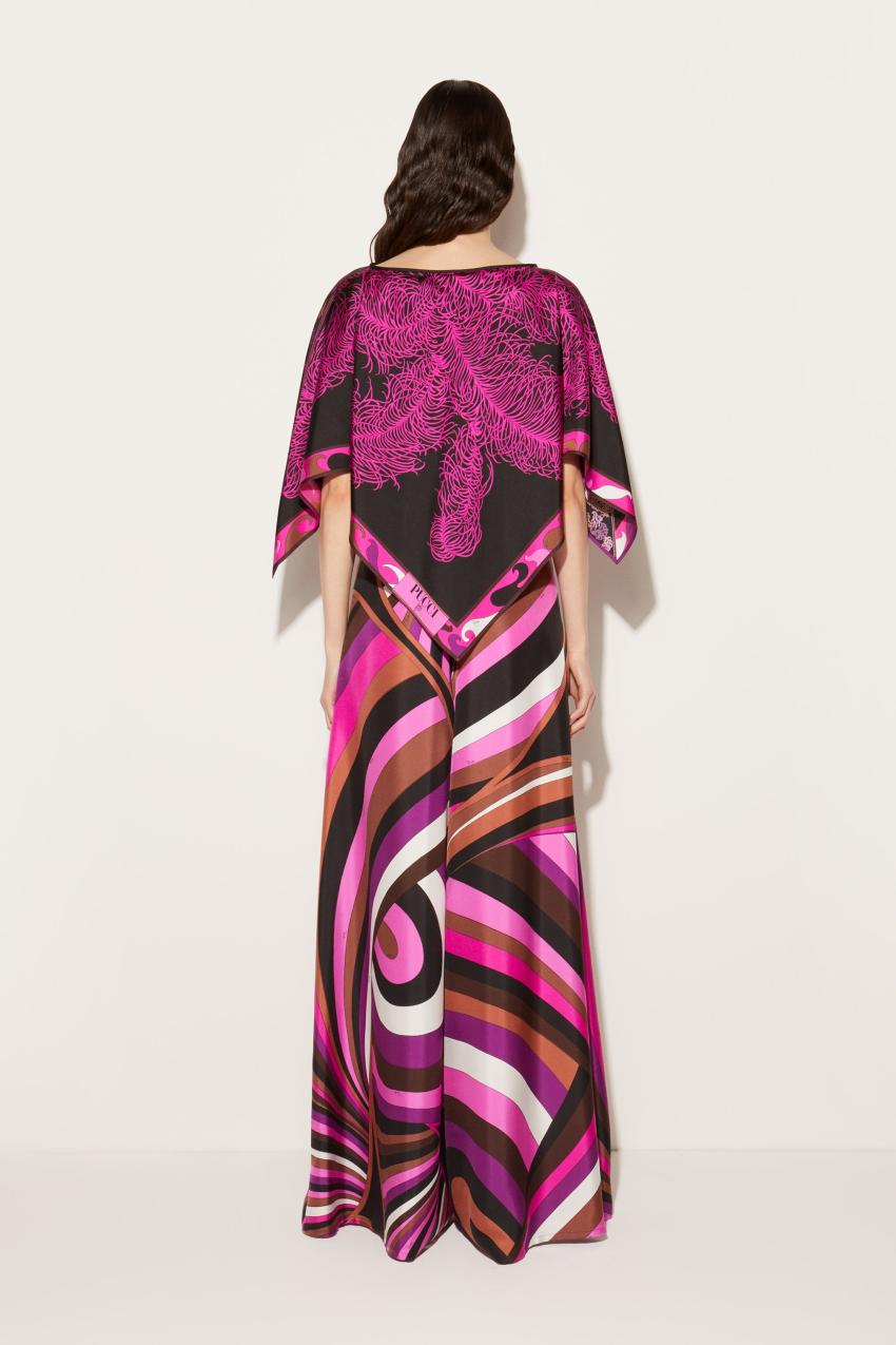 PUCCI Iride And Struzzo-Print Kaftan Top | Women Tops And Shirts