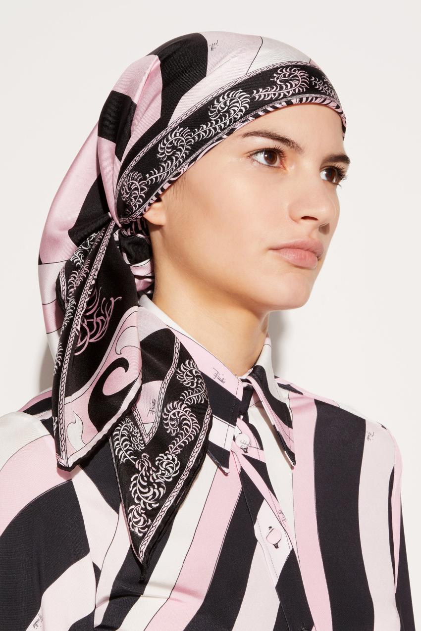 PUCCI Iride And Struzzo-Print Large Silk-Twill Carré | Women Silks