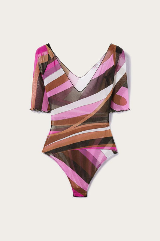PUCCI Iride-Print Bodysuit | Women Tops And Shirts