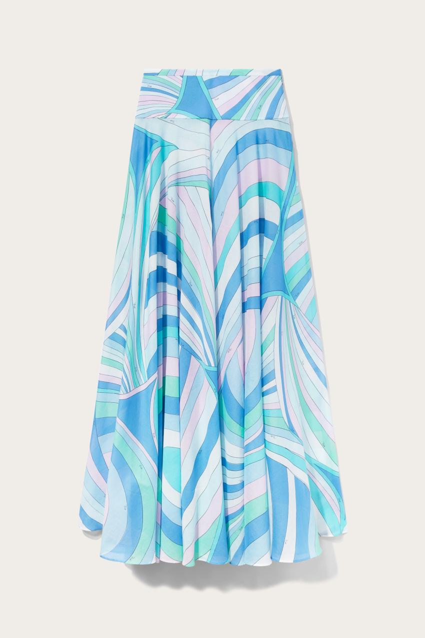 PUCCI Iride-Print Cotton Long Skirt | Women Skirts