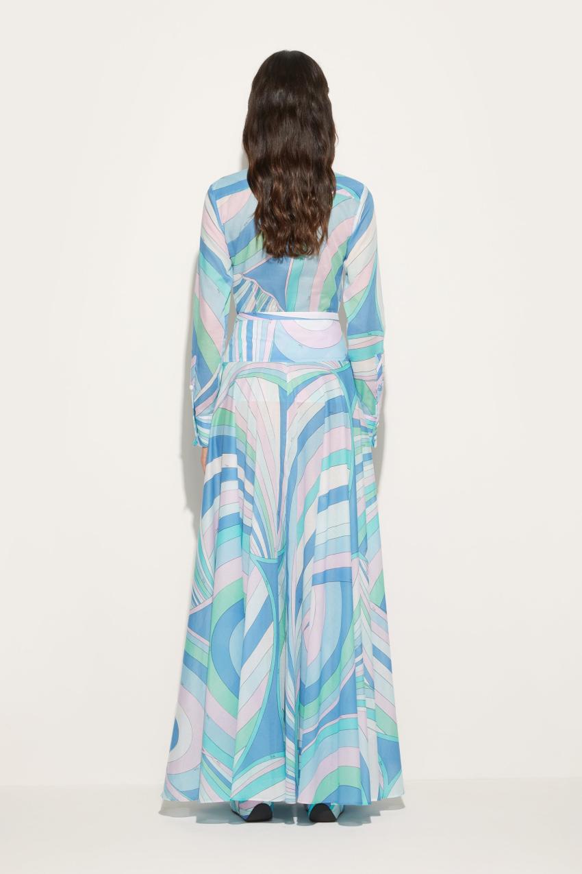 PUCCI Iride-Print Cotton Long Skirt | Women Skirts