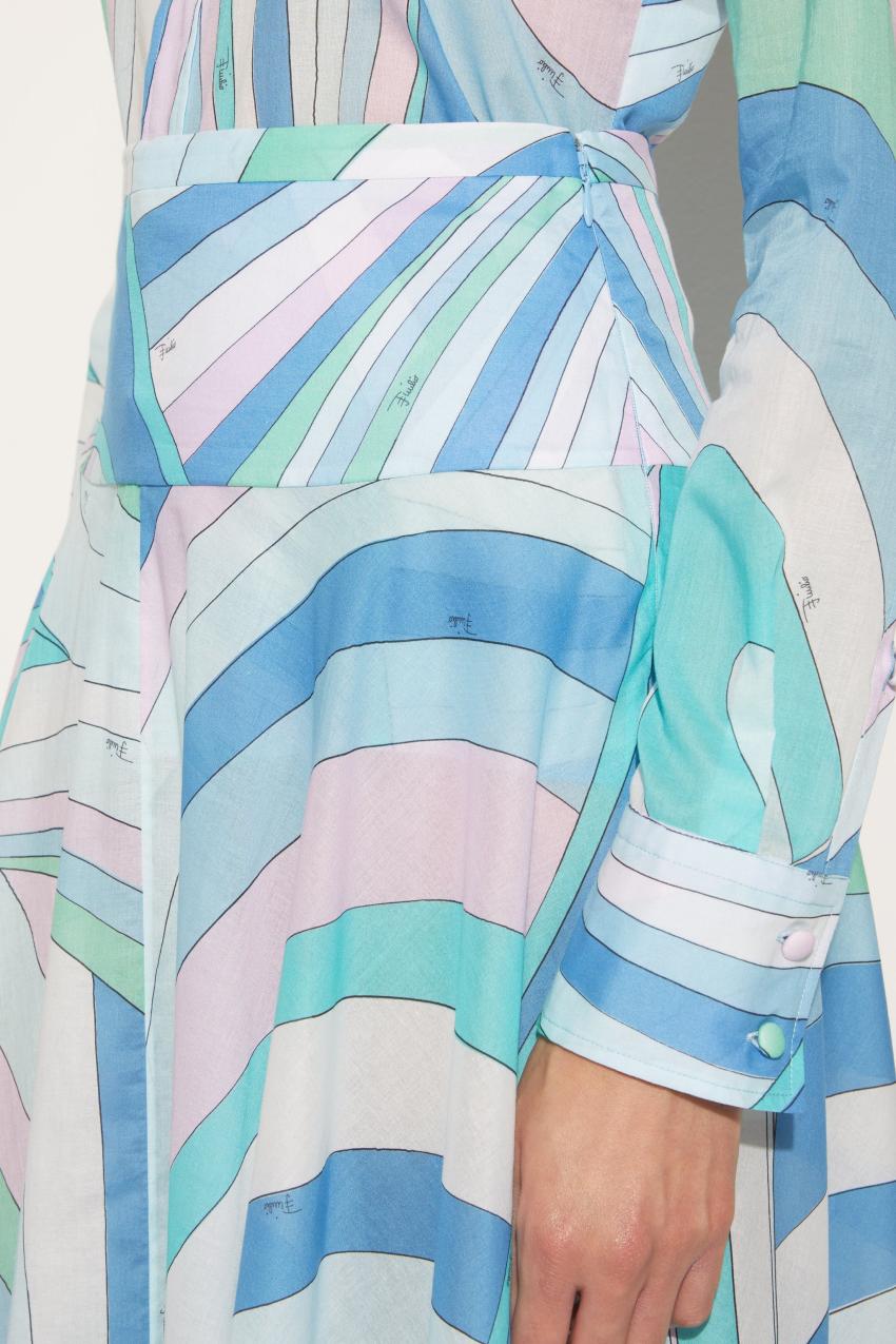 PUCCI Iride-Print Cotton Long Skirt | Women Skirts