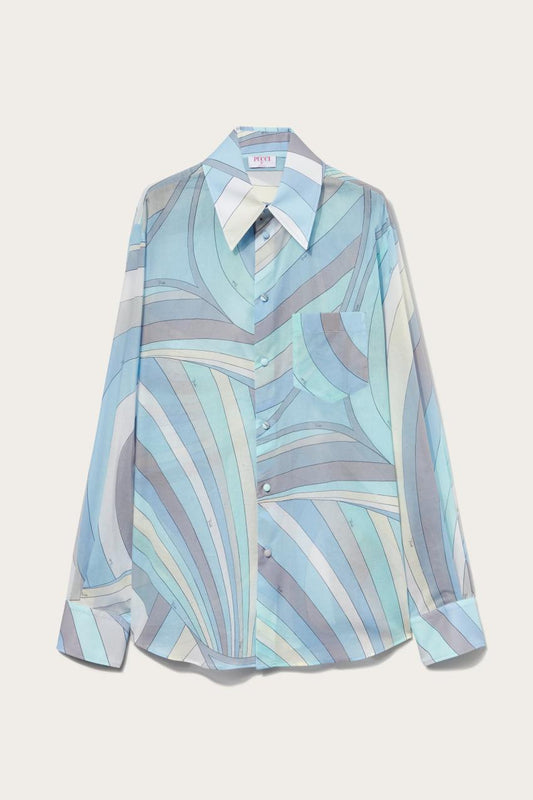 PUCCI Iride-Print Cotton Shirt | Men Ready To Wear