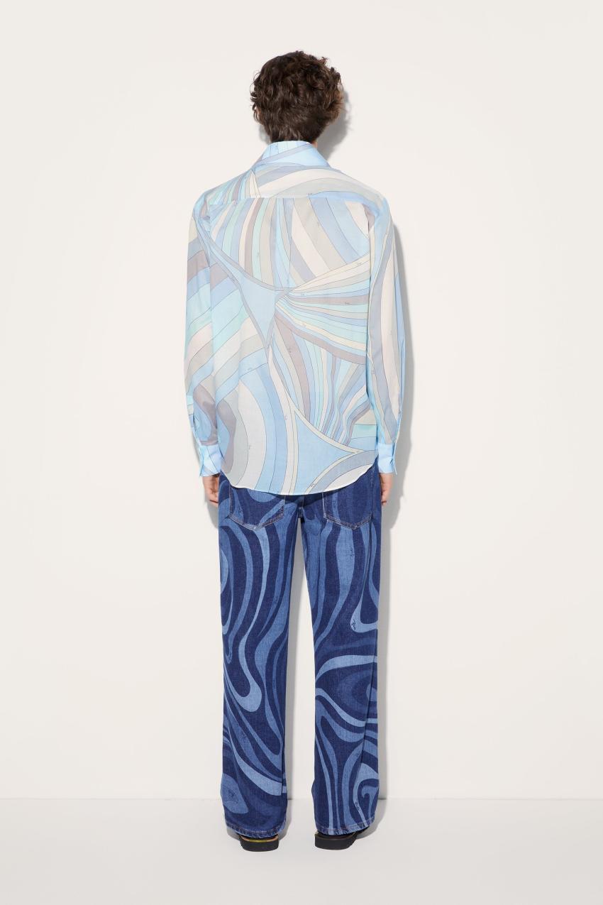 PUCCI Iride-Print Cotton Shirt | Men Ready To Wear