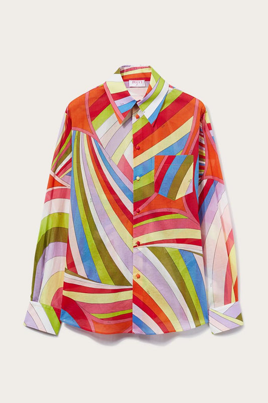 PUCCI Iride-Print Cotton Shirt | Men Ready To Wear