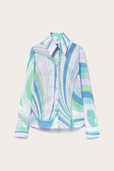 PUCCI Iride-Print Cotton Shirt | Women Tops And Shirts