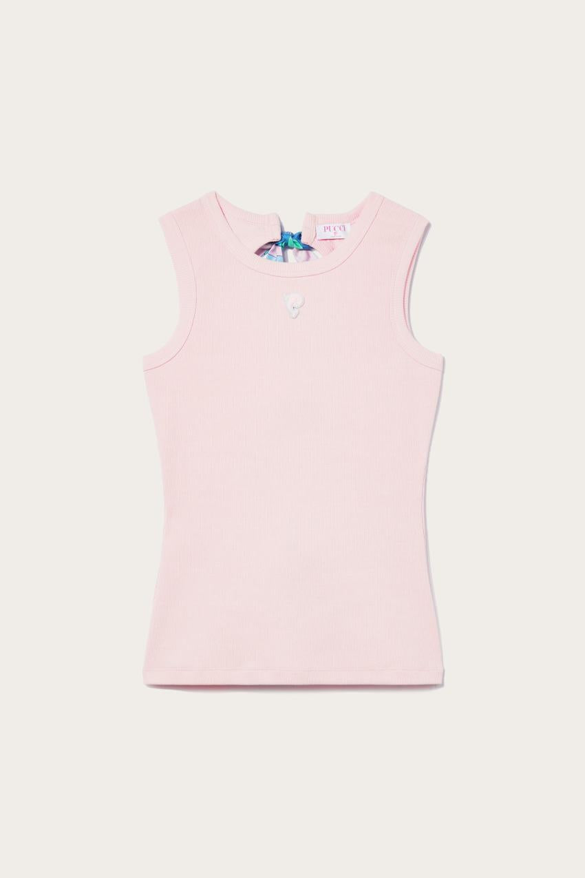 PUCCI Iride-Print Cut-Out Tank Top | Women Tops And Shirts