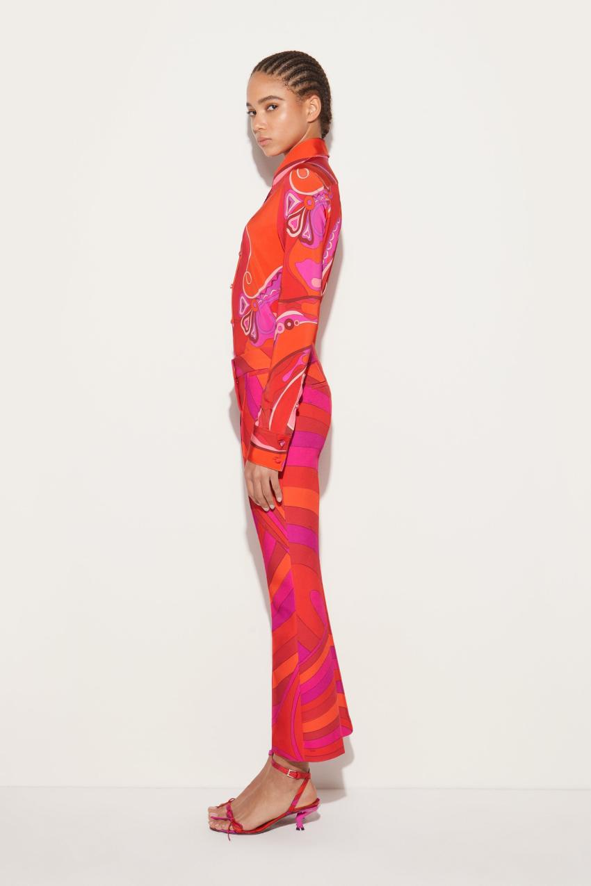 PUCCI Iride-Print Flared Trousers | Women Pants And Shorts