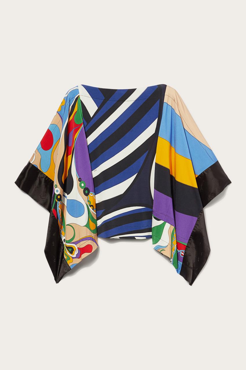 PUCCI Iride-Print Kaftan Top | Women Tops And Shirts