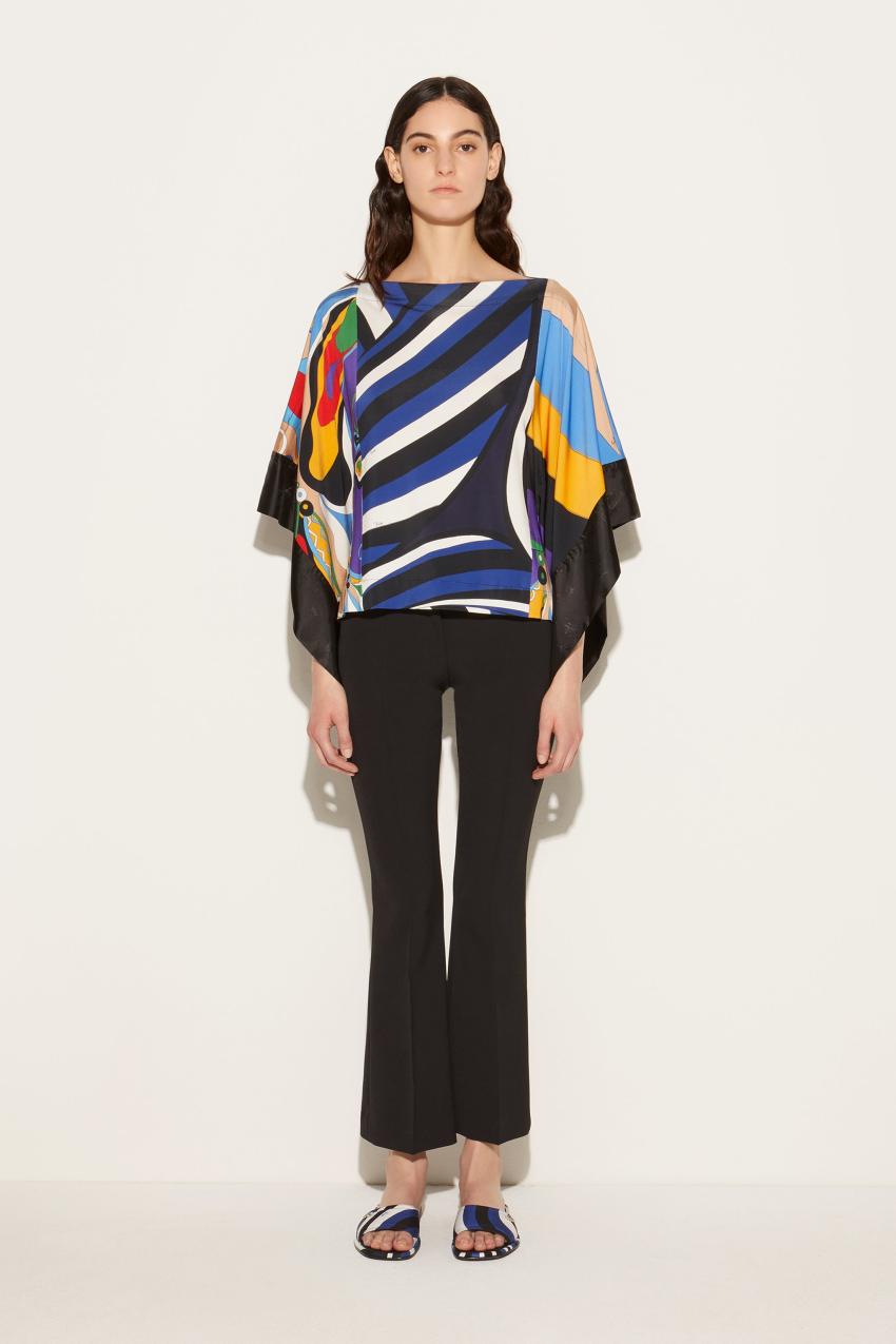 PUCCI Iride-Print Kaftan Top | Women Tops And Shirts