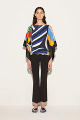 PUCCI Iride-Print Kaftan Top | Women Tops And Shirts