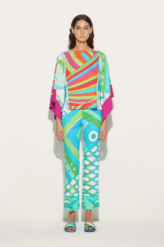 PUCCI Iride-Print Kaftan Top | Women Tops And Shirts