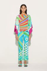 PUCCI Iride-Print Kaftan Top | Women Tops And Shirts