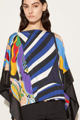 PUCCI Iride-Print Kaftan Top | Women Tops And Shirts